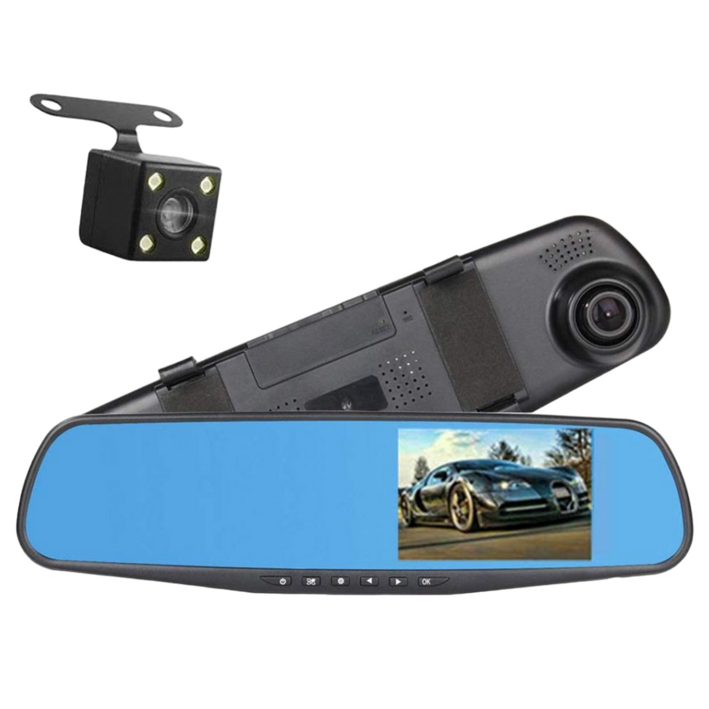 ESPEJO RETROVISOR DOBLE CAMARA ¡OBSEQUIO ESPECIAL! 🎁