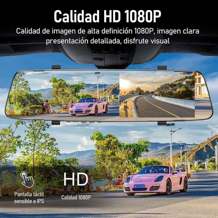 ESPEJO RETROVISOR DOBLE CAMARA ¡OBSEQUIO ESPECIAL! 🎁