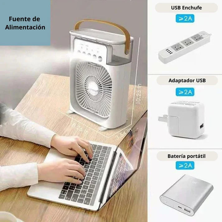 VENTILADOR ACONDICIONADO PORTÁTIL+ ¡OBSEQUIO ESPECIAL! 🎁